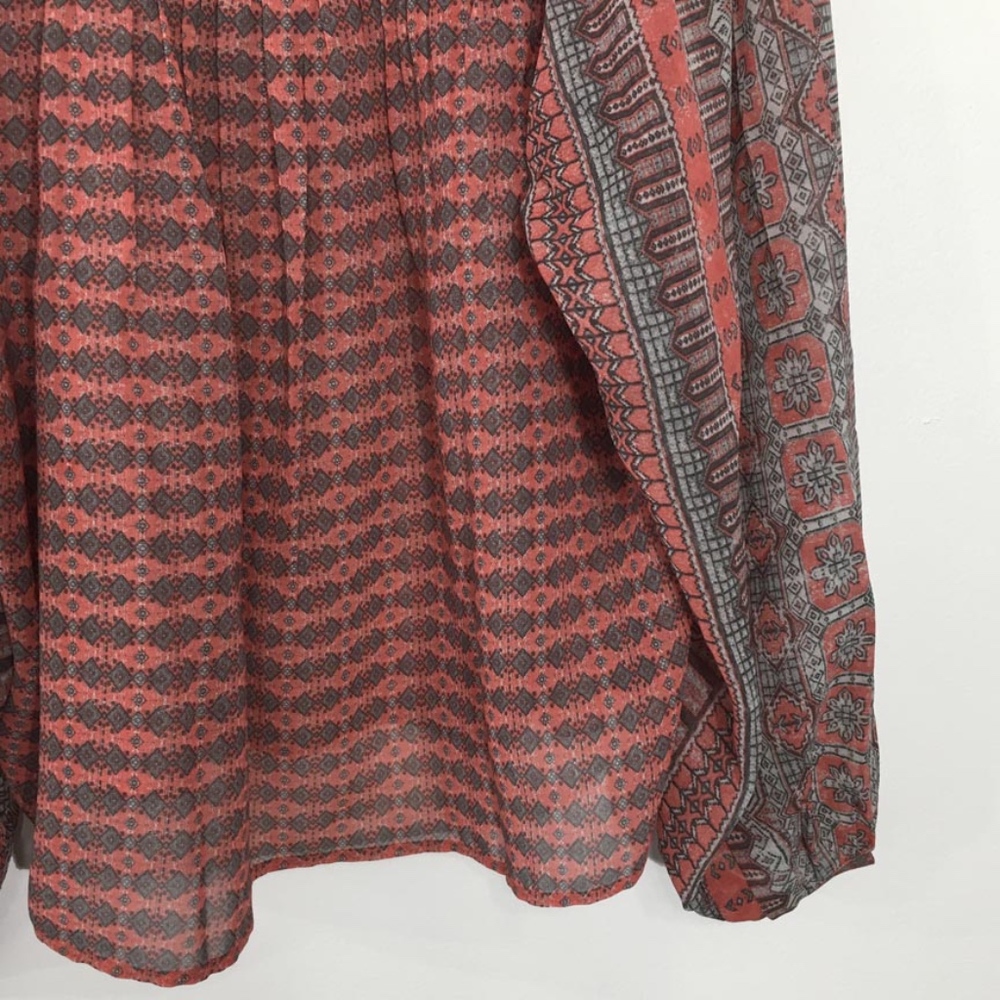 NWT Lucky Brand Medium Peasant Blouse Tunic Boho - Picture 5 of 8